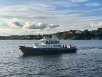 Bilde av politibåten i Kristiansand