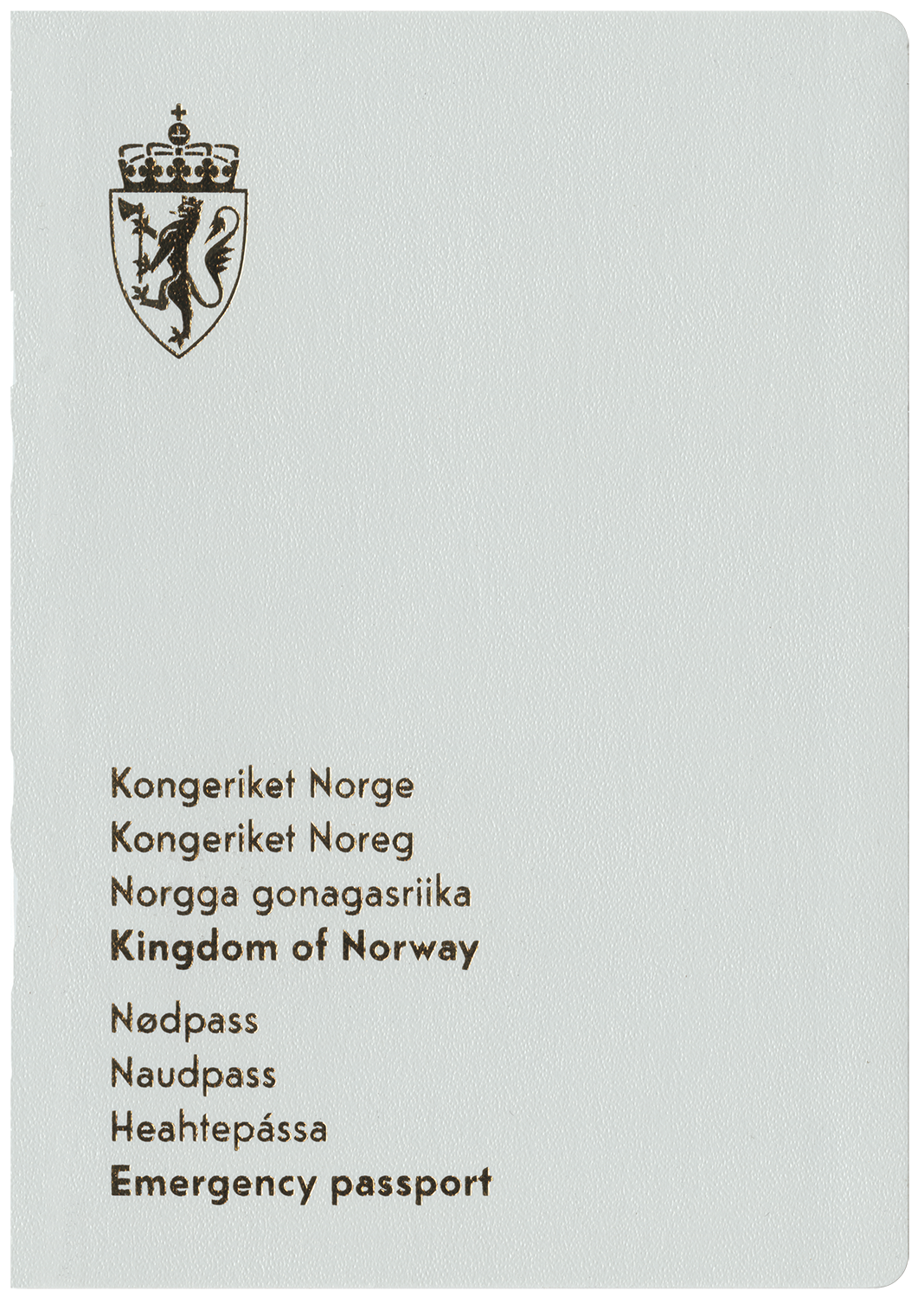 Illustrasjonsbilde som viser forsiden på et norsk nødpass
