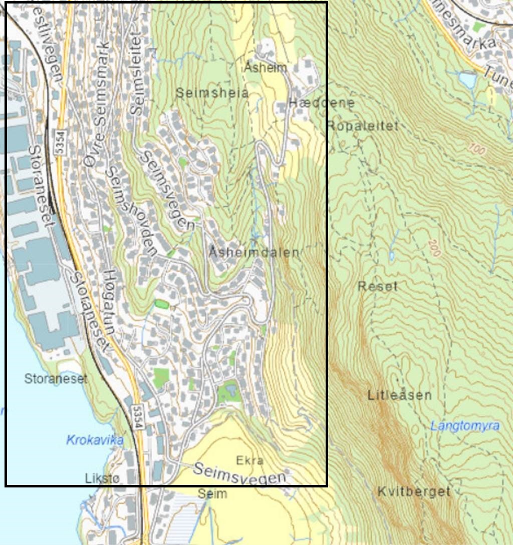 Kart over området politiet ønsker observasjoner fra