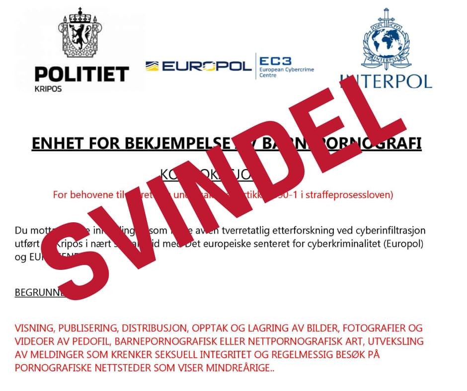 Svindelforsøk på e-post